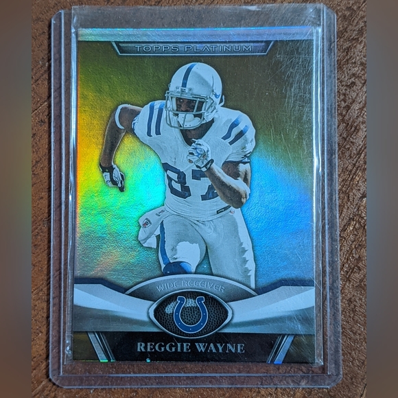 2011 Reggie Wayne Topps Platinum Holographic Football Card Indianapolis Colts - Picture 1 of 2